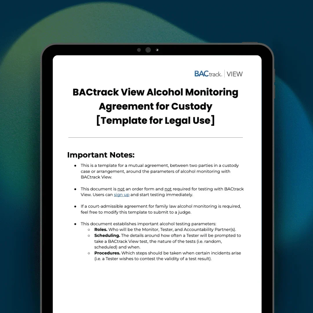 Sobriety Clause in Custody Agreement: Free Template