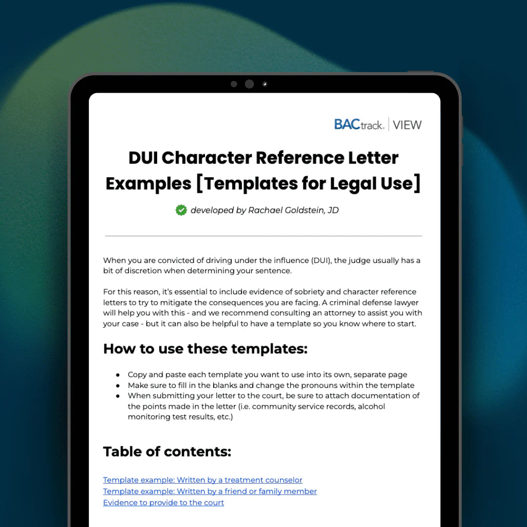 Documentation of Sobriety Letter Examples For DUI [Free Templates]