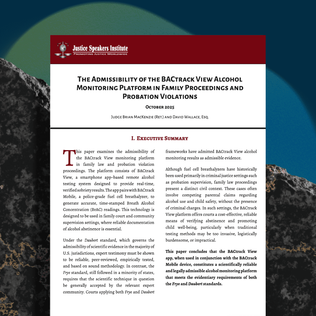 Independent Report Validates BACtrack View for Alcohol Testing in Court