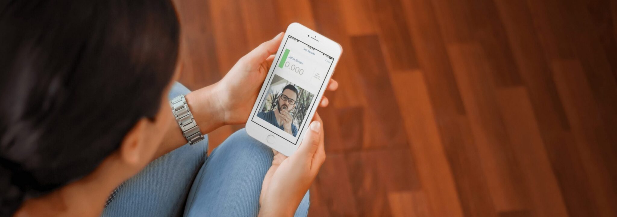 BACtrack View remote alcohol monitoring app displayed on smartphone