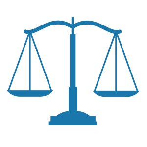 Law icon representing legal professionals who use alcohol monitoring