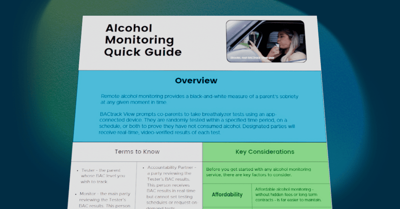 BACtrack View alcohol monitoring quick reference guide