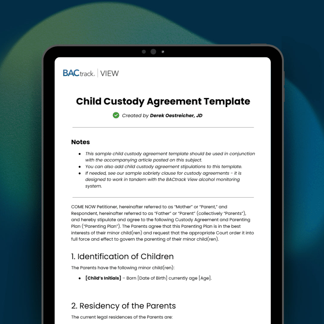 This Attorney’s Actual Custody Agreement Template