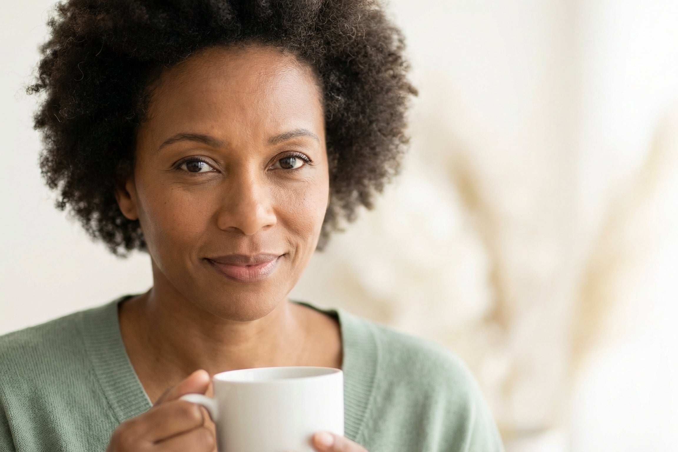 BACtrack View Concerned Parent holding Coffee Mug 