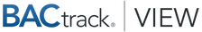BACtrack View logo in blue and dark gray on transparent background