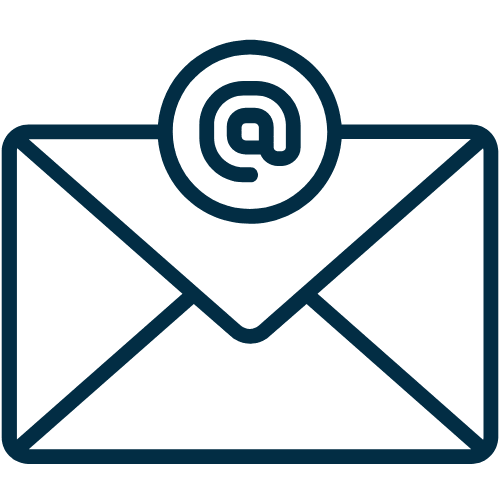Email envelope icon for email contact
