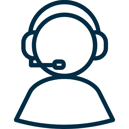 Customer support headset icon for phone contact