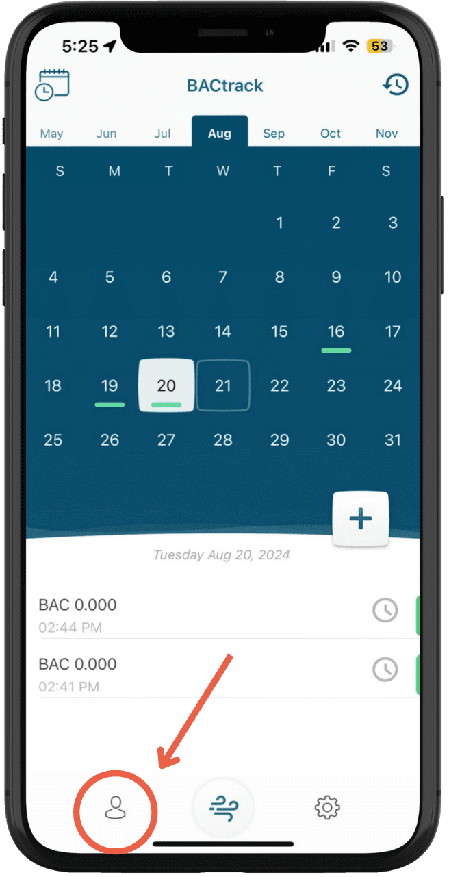 BACtrack View app quick start guide: adding an accountability partner