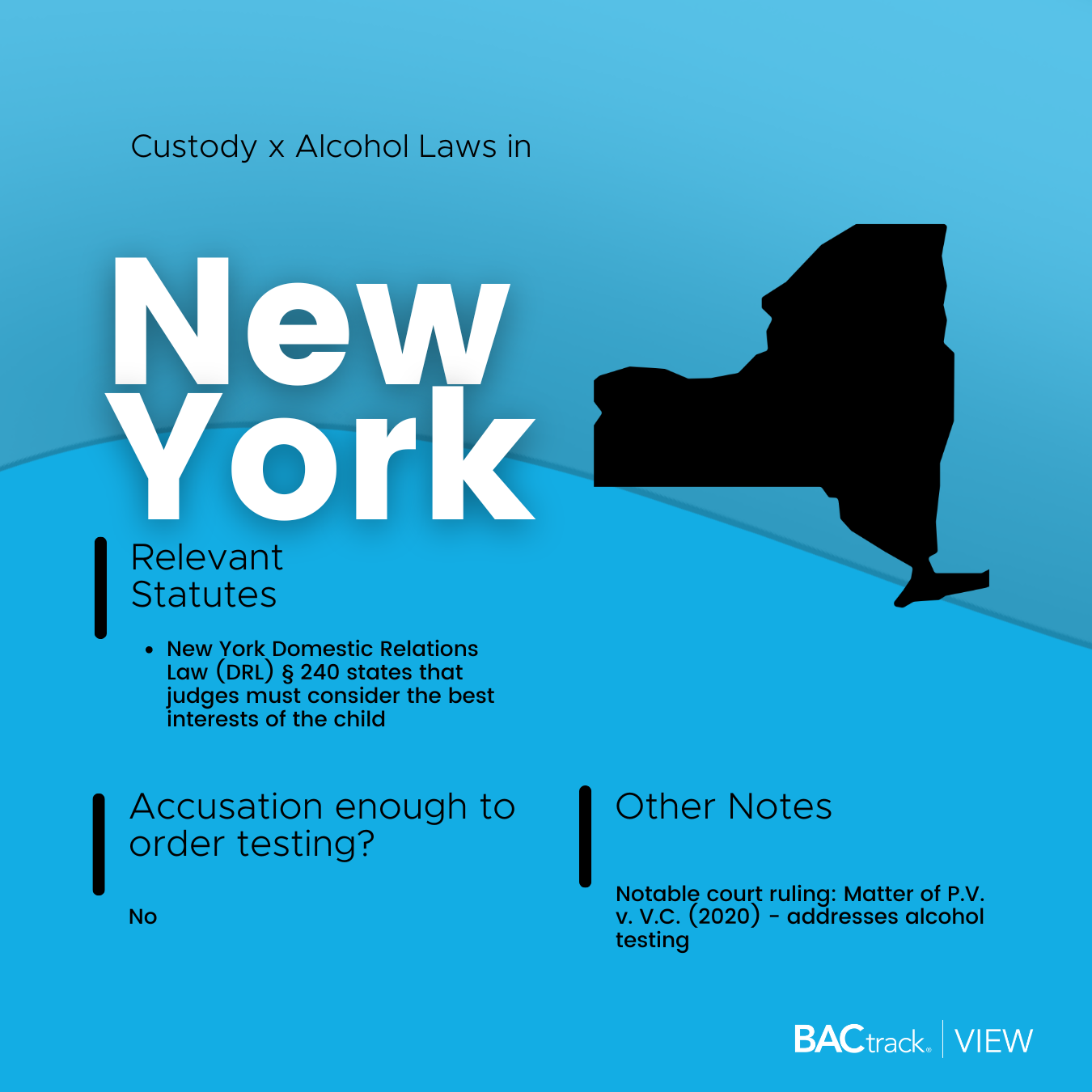 Child custody alcohol testing laws in New York infographic