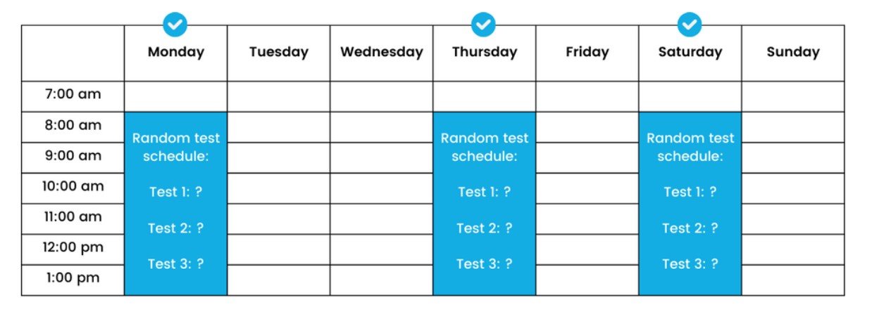 BACtrack View random remote alcohol monitoring testing schedule