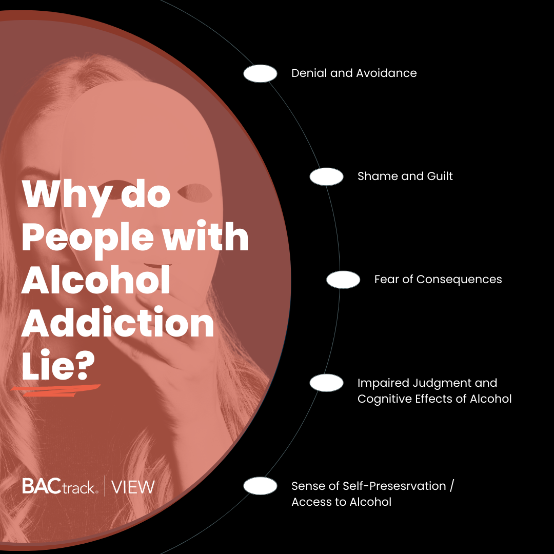 why do people with alcohol addiction lie infographic reasons