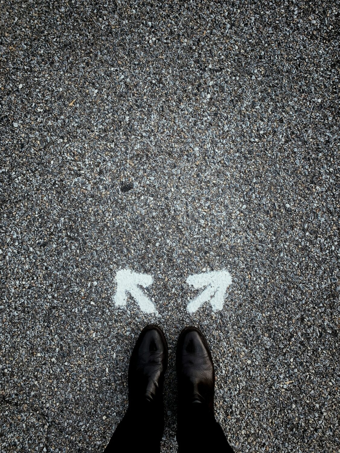 a person standing in the middle of a street